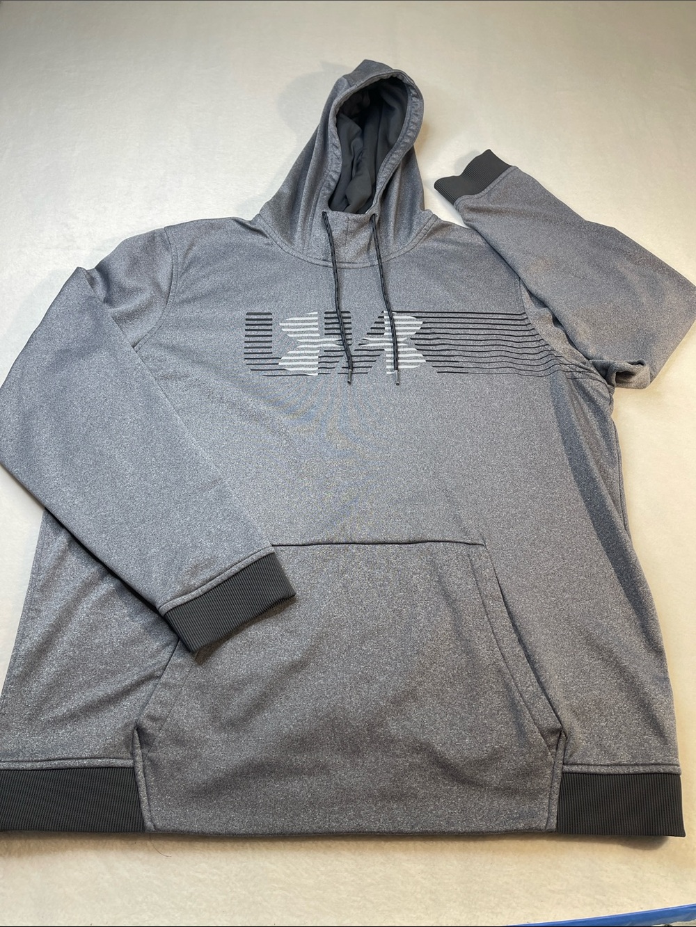 Under Armour Men’s Gray Hooded Crewneck Sweatshirt with Logo SIZE XL